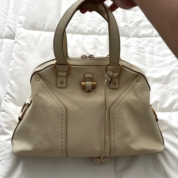YSL Authentic Vintage Muse Large Leather Bag. MA100
